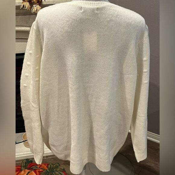 NWT Women’s 2X White Sweater Very Soft NEW - Picture 3 of 8